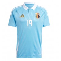 Camiseta Bélgica Johan Bakayoko #19 Segunda Equipación Replica Eurocopa 2024 mangas cortas